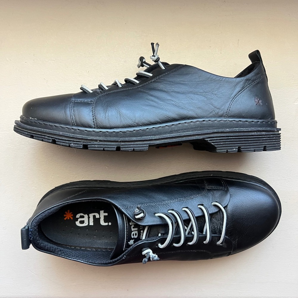 Art Birmingham 1897 Men 11-11.5 EU 45 Napa Black Leather Derby Lace Up Shoes‎